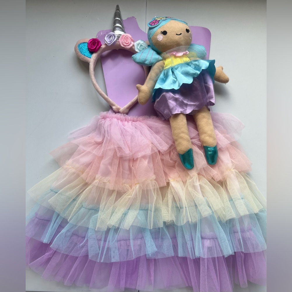 25.7" Unicorn 2 Dress-Up 3 with Doll 4pc Set - Gigglescape™